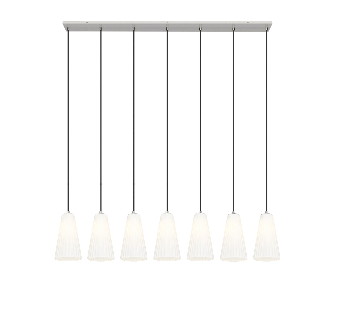 3043P6-7L-BN - Farrell 7 Light Linear 54" Chandelier - Brushed Nickel