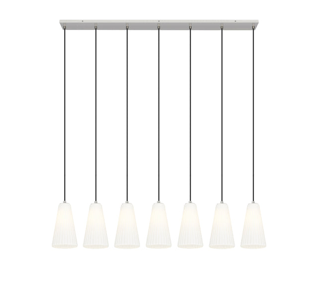 3043P6-7L-BN - Farrell 7 Light Linear 54" Chandelier - Brushed Nickel