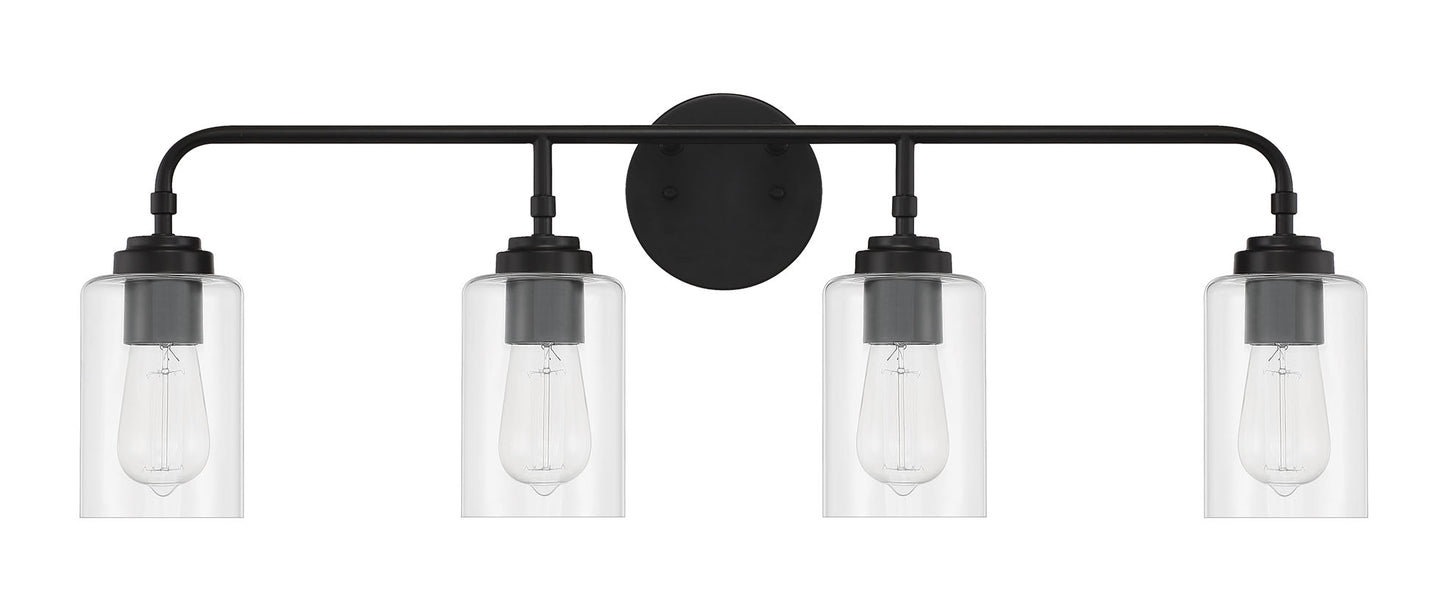 56004-FB - Stowe 4 Light 31" Wide Vanity Light - Flat Black