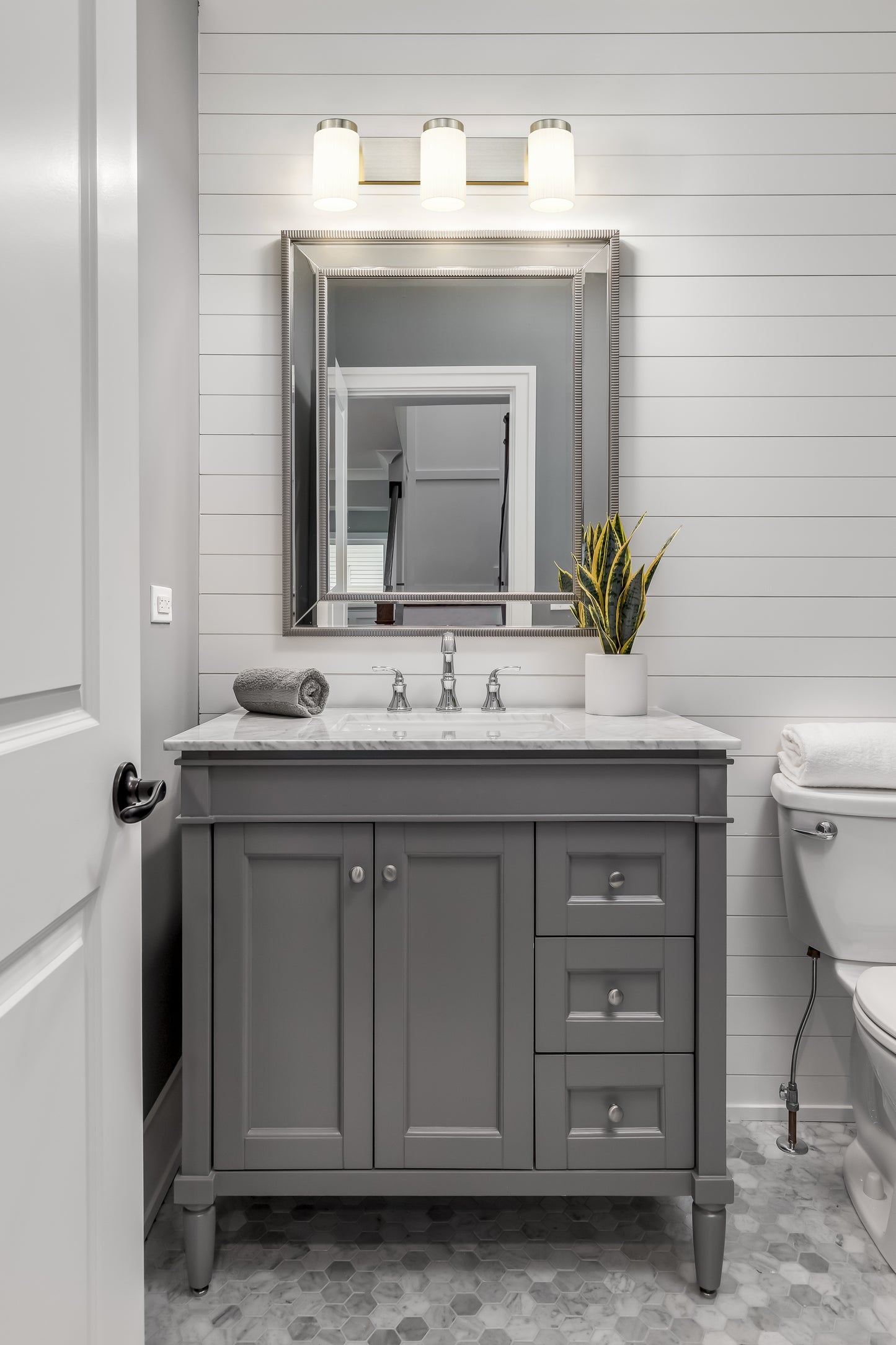 746-3V-BN - Burk 3 Light 22" Vanity - Brushed Nickel