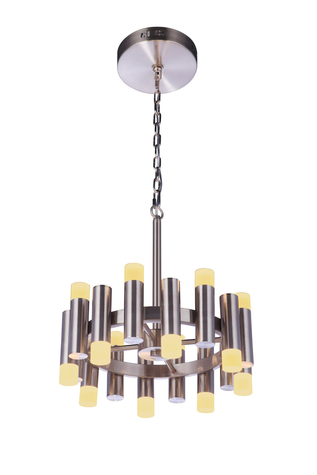 57516-BNK-LED - Simple Lux 16 Light 16" Wide Chandelier - Brushed Nickel