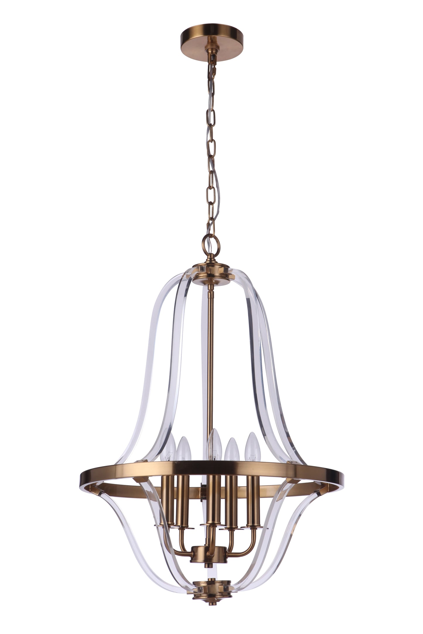 57735-SB - Graclyn 5 Light 20" Wide Foyer Light - Satin Brass
