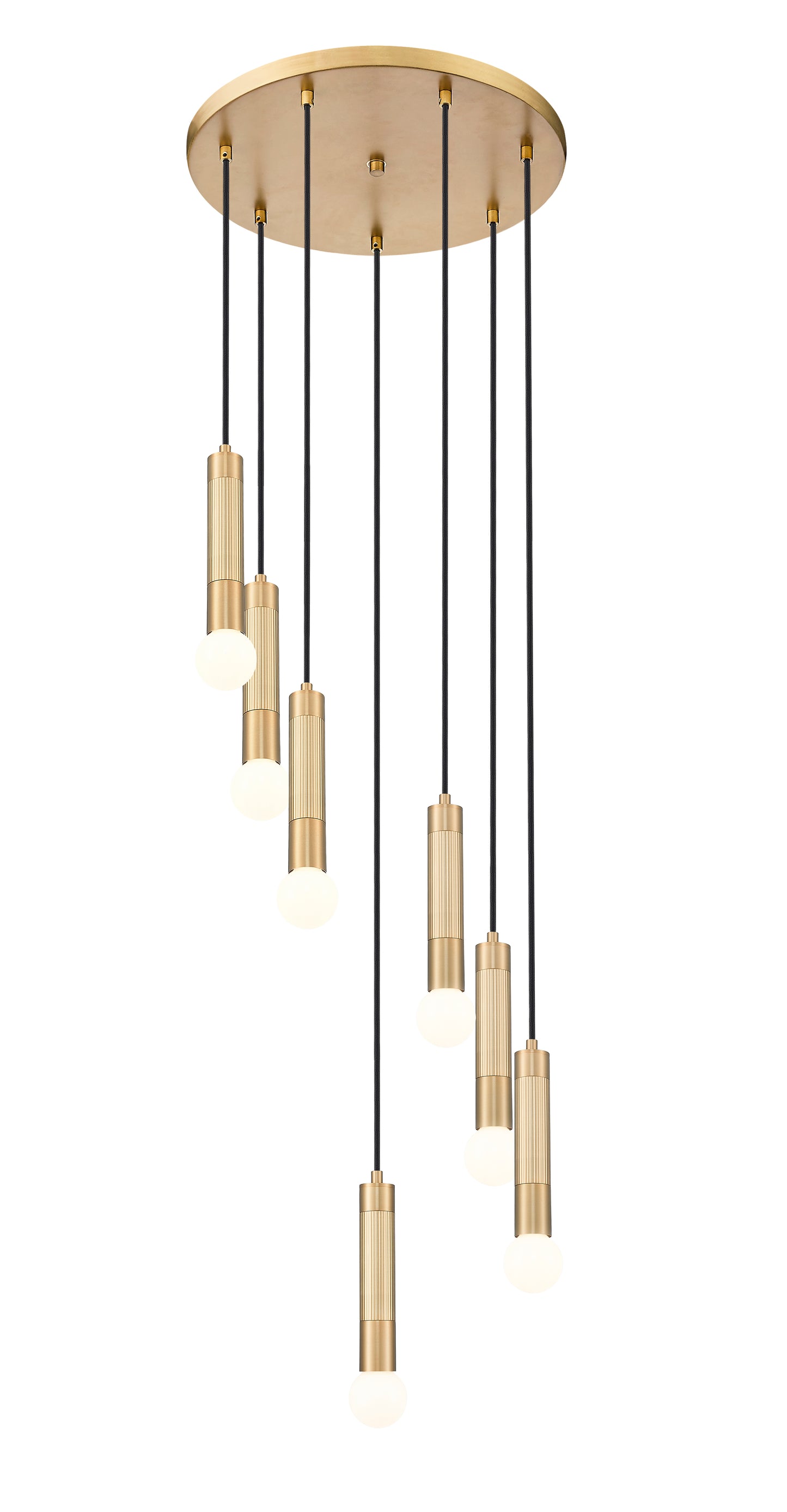 1956P-7R-MGLD - Stari 7 Light 18" Chandelier - Modern Gold