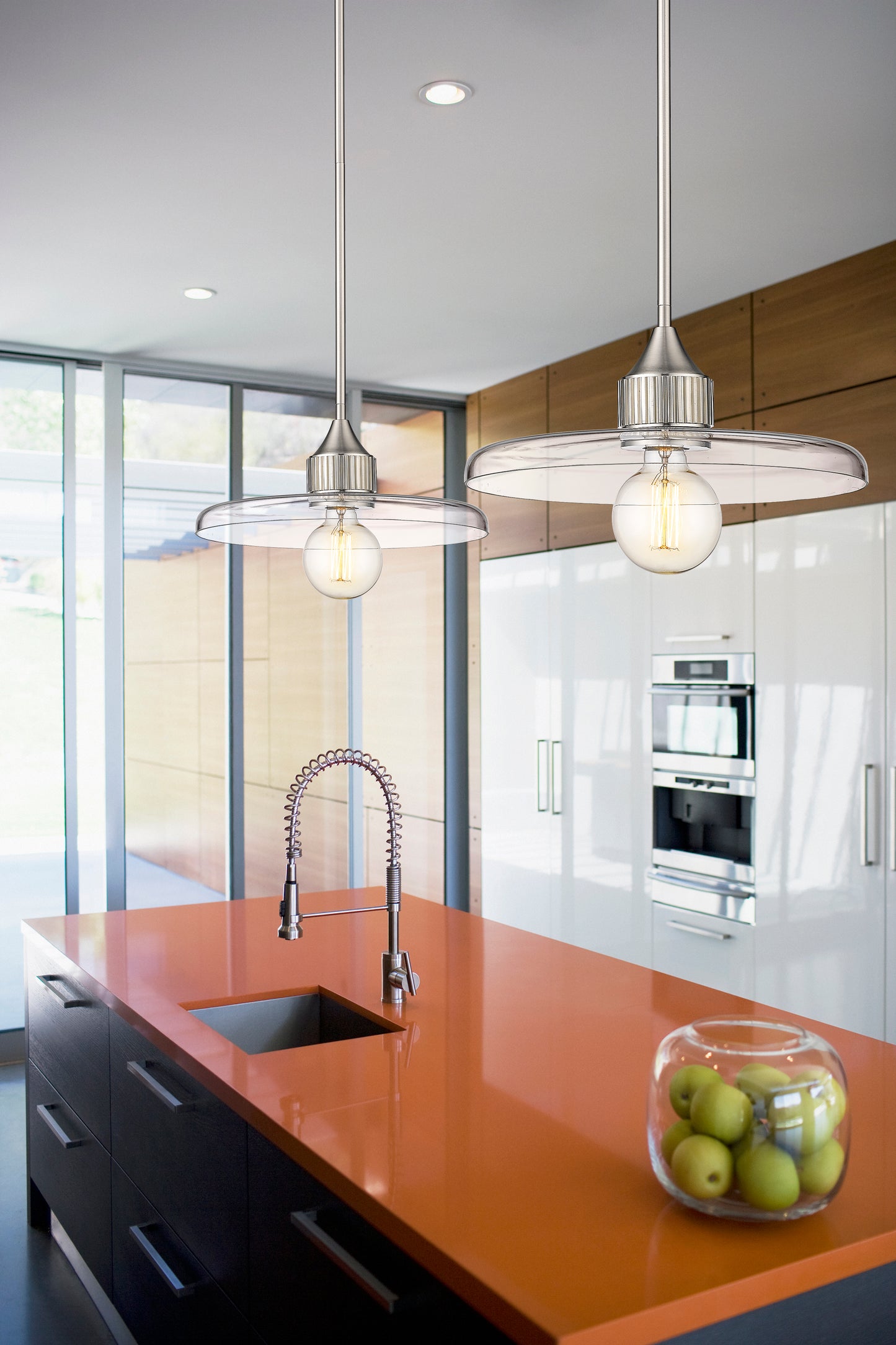 821P14-BN - Paloma 1 Light 14" Pendant - Brushed Nickel