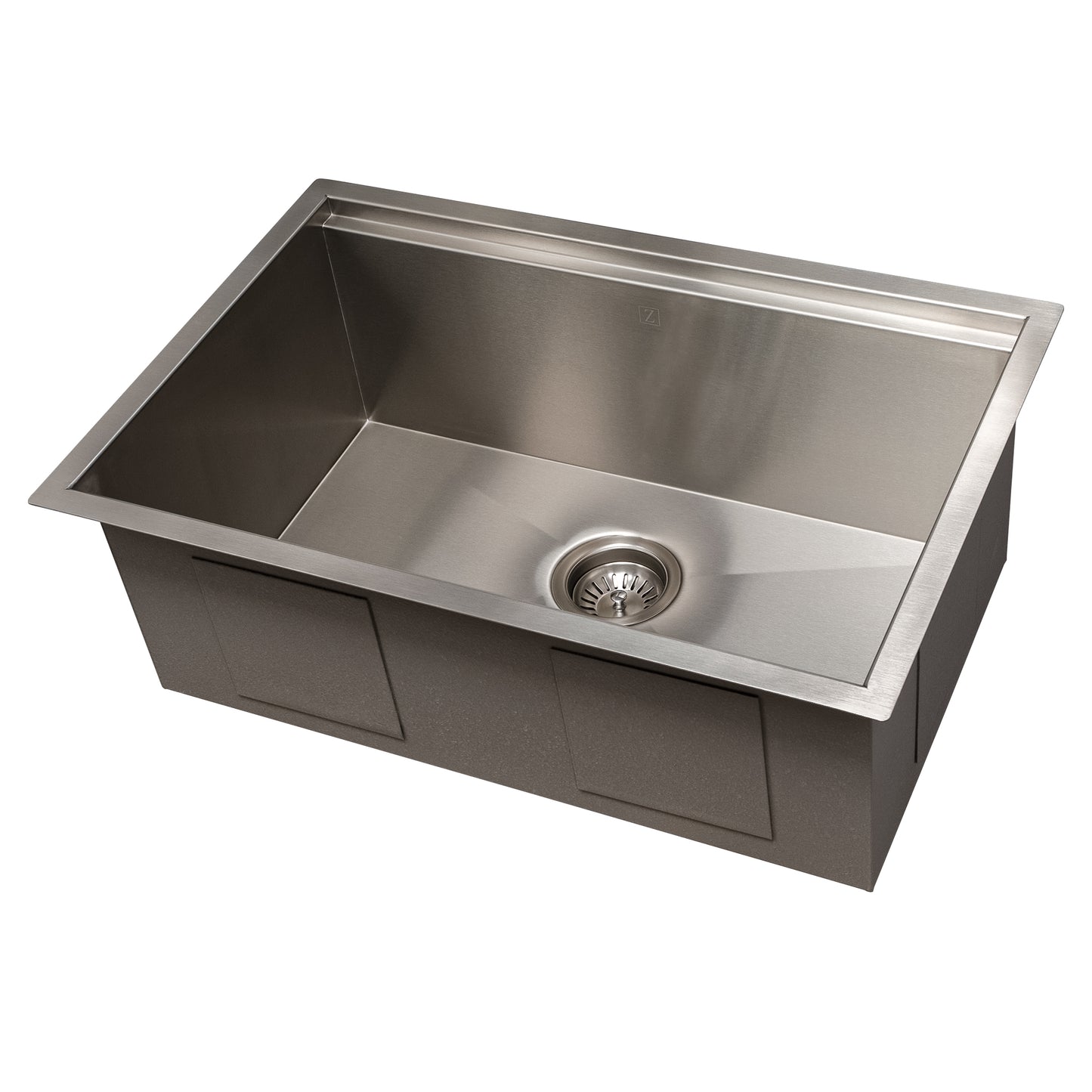 SLS-27 - 27" Garmisch Undermount Single Bowl Stainless Steel Kitchen Sink with Bottom Grid and Accessories