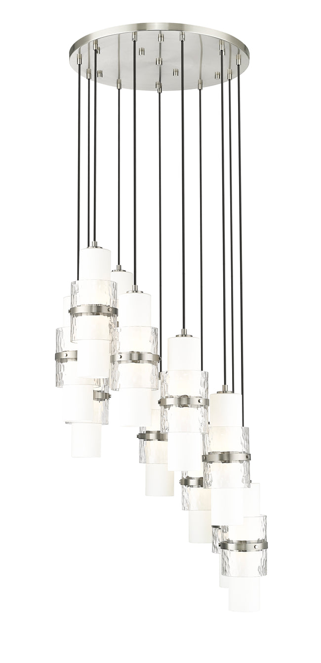 1946P-11R-BN - Cayden 11 Light 24" Chandelier - Brushed Nickel