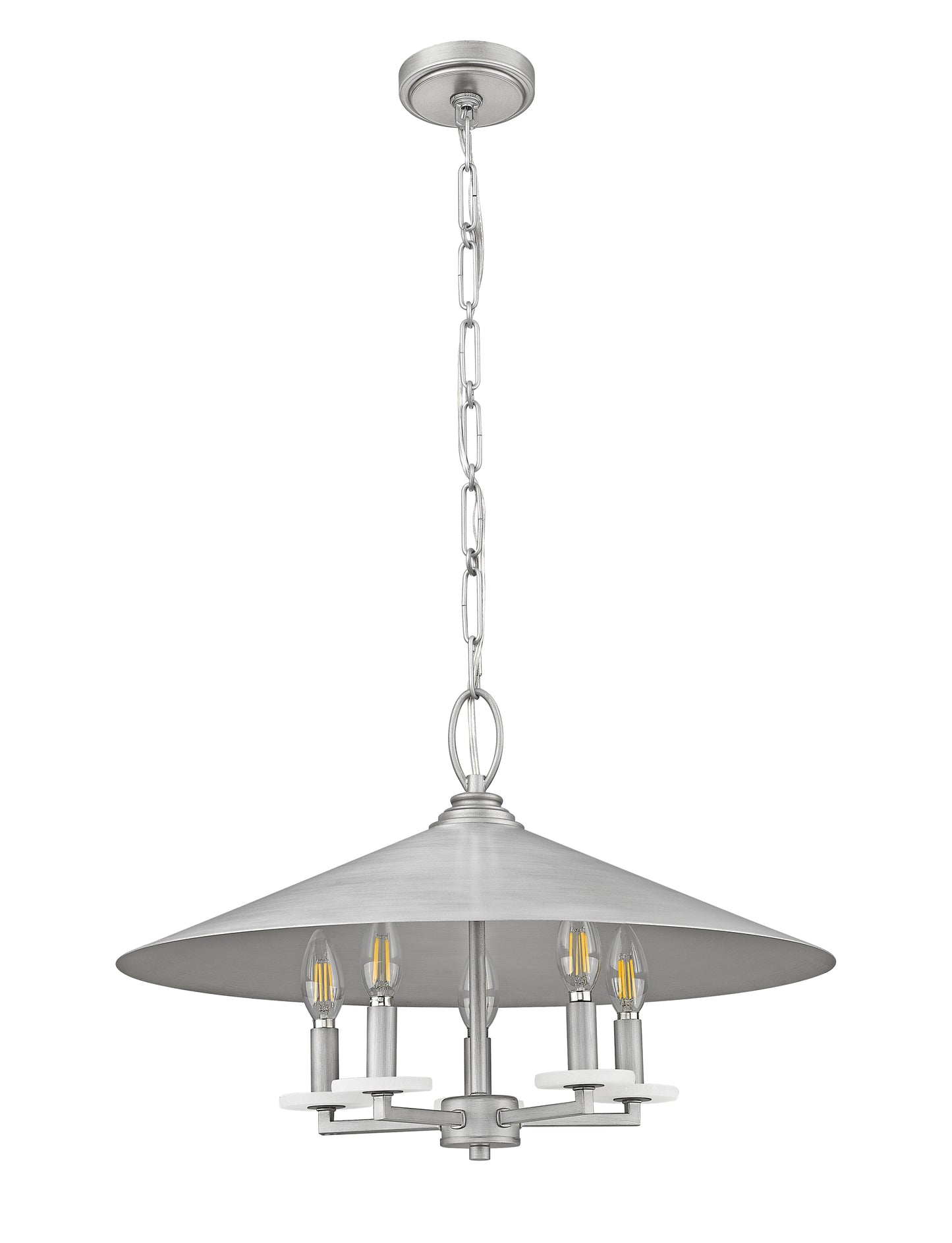 1953-22SPT - Rialto 5 Light 22" Pendant - Signature Pewter