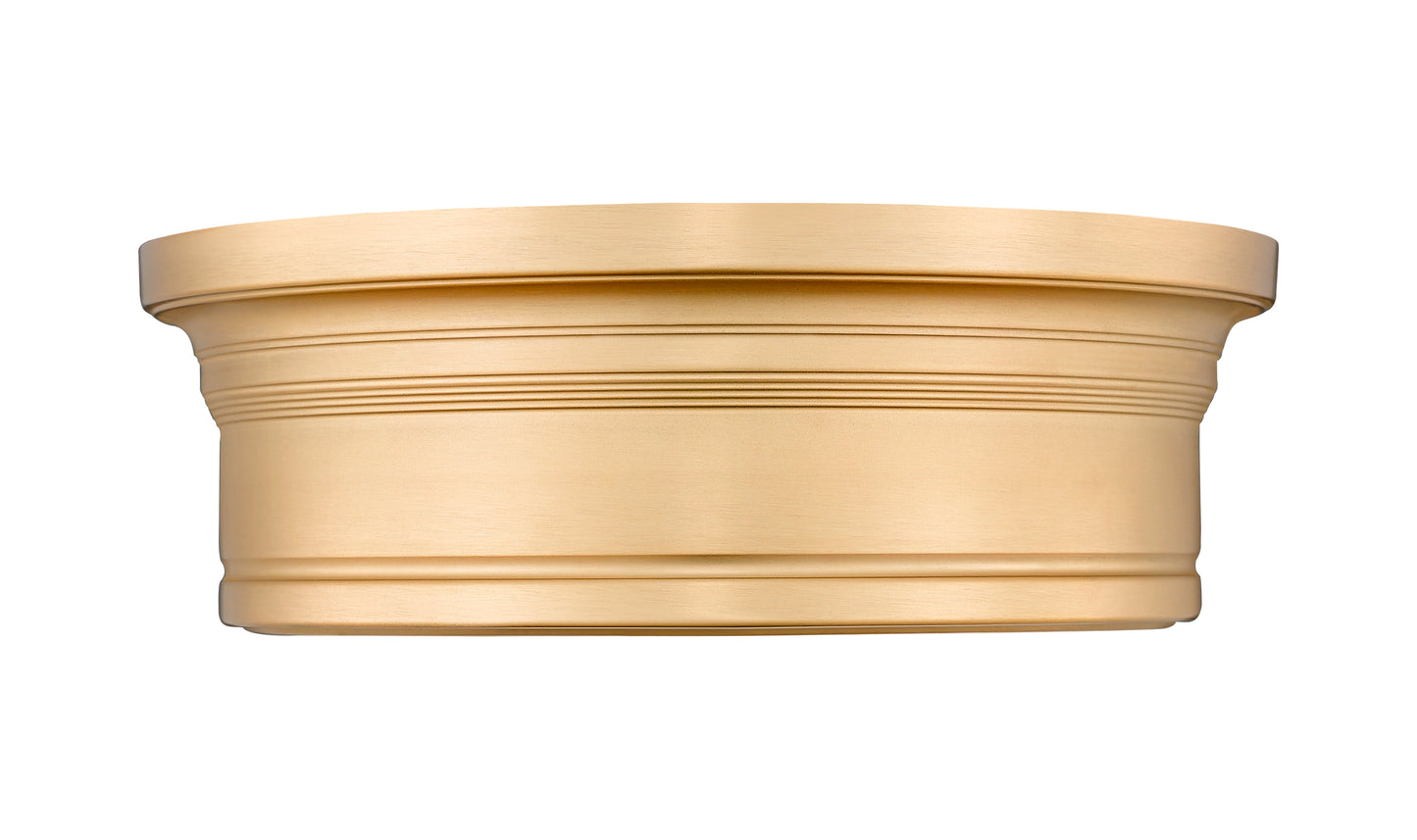 7702F12-MGLD-LED - Bentley 1 Light Flush 12" Mount - Modern Gold
