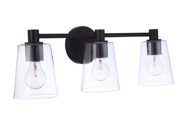 12623FB3 - Emilio 3 Light 23" Wide Vanity Light - Flat Black