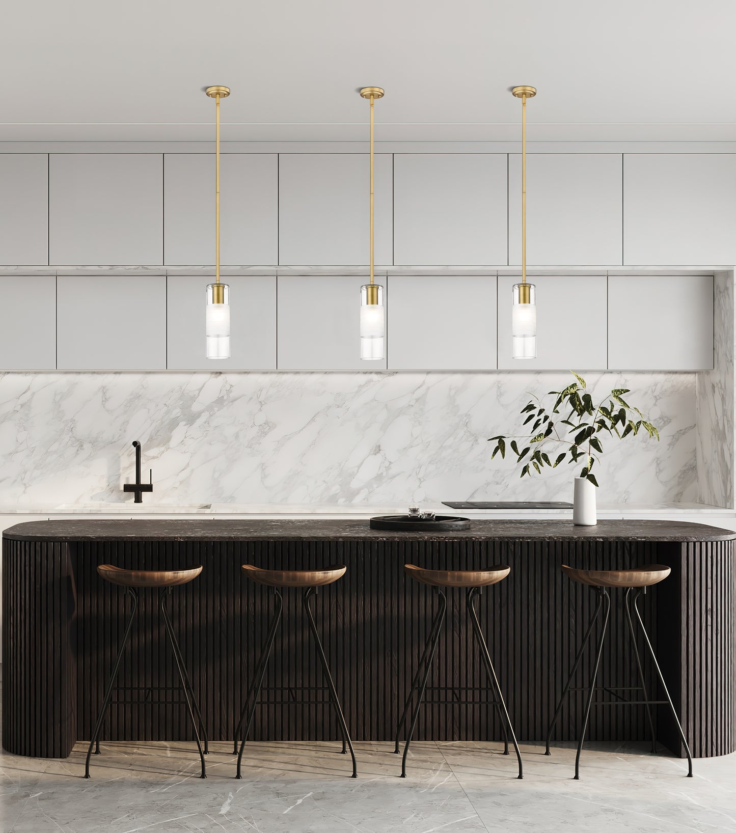 824P-ROD-MGLD - Alton 1 Light 5" Pendant - Modern Gold