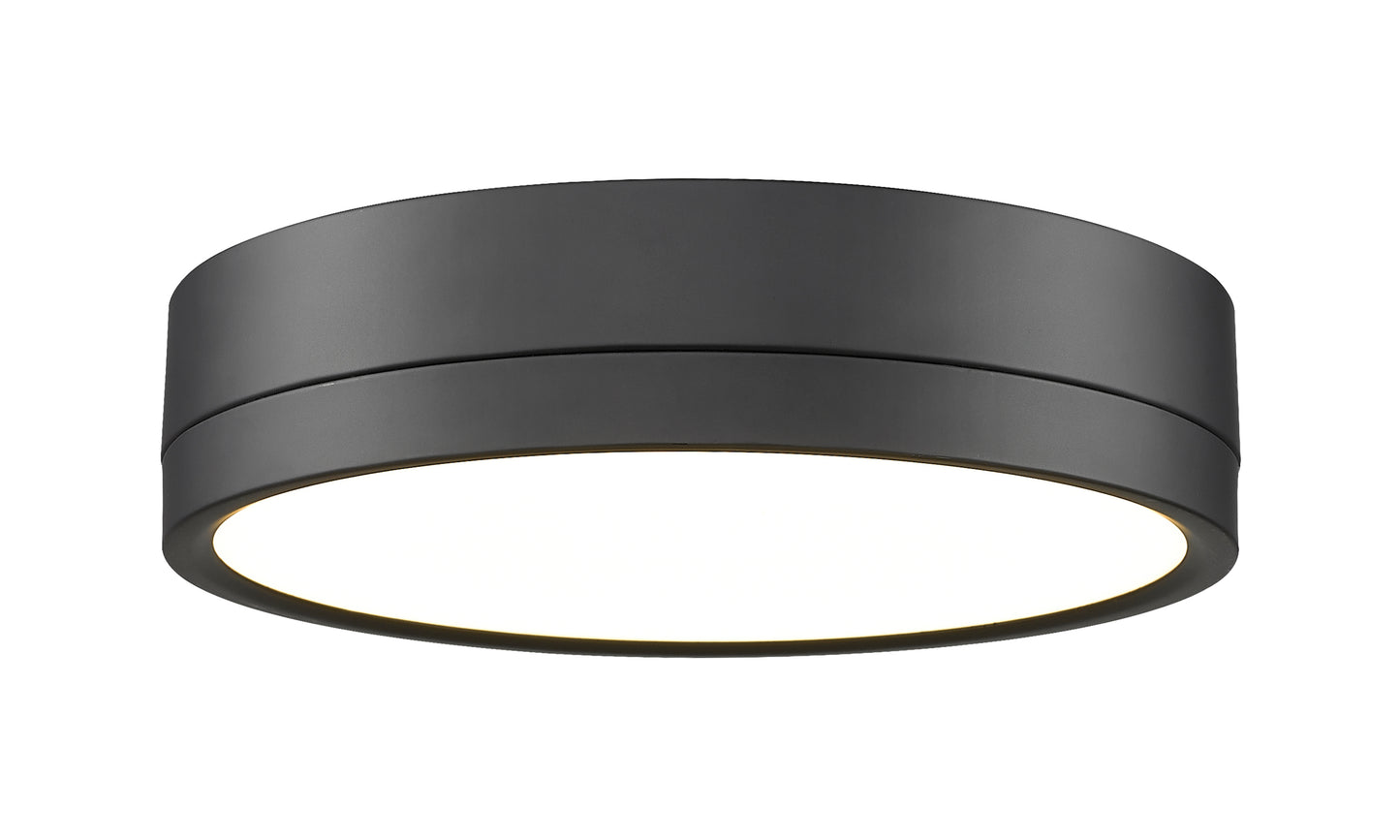 1006F12-MB-LED - Algar 1 Light Flush 12" Mount - Matte Black