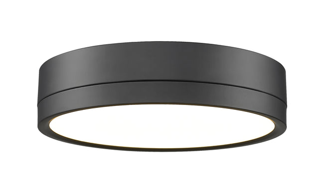 1006F12-MB-LED - Algar 1 Light Flush 12" Mount - Matte Black