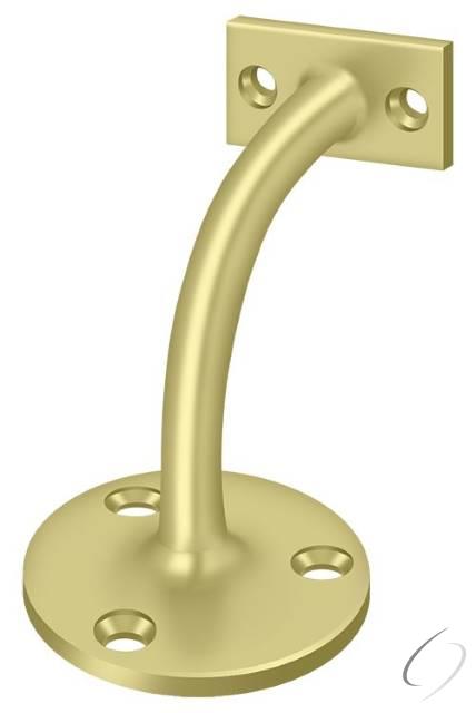 HRC175U3-UNL Hand Rail Brackets; 3 3/16" Projection Light Duty; Unlacquered Brass
