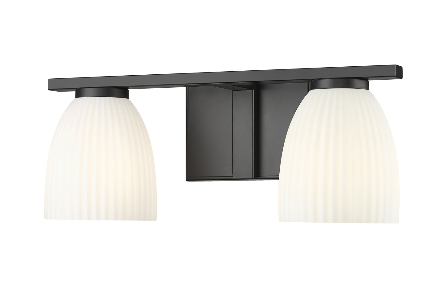 7518-2V-MB - Naya 2 Light 16" Vanity - Matte Black