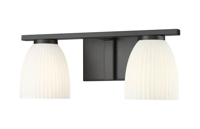 7518-2V-MB - Naya 2 Light 16" Vanity - Matte Black