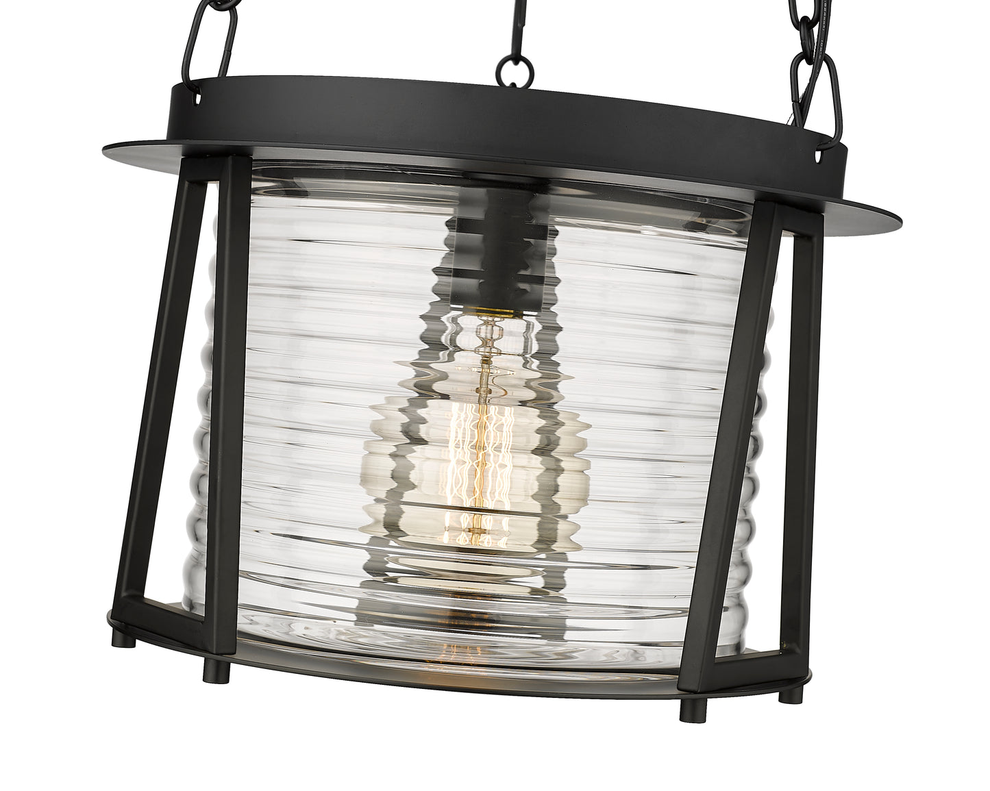 7503P13-MB - Cape Harbor 1 Light 13" Pendant - Matte Black