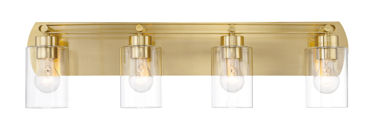 17631SB4 - Hendrix 4 Light 31" Wide Vanity Light - Satin Brass