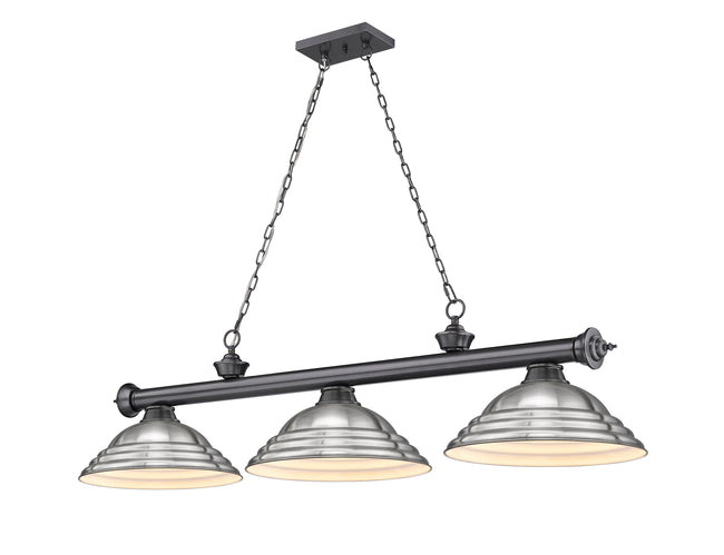 2306-3BP-SBN - Cordon 3 Light 58" Billiard - Bronze Plate