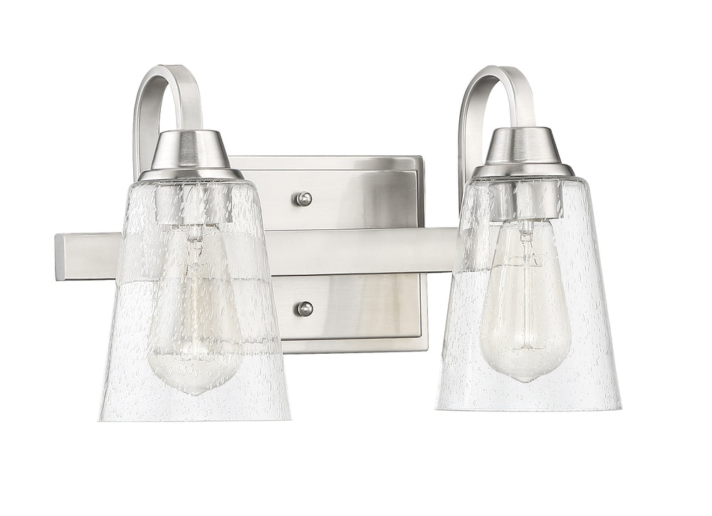 41902-BNK-CS - Grace 2 Light 14" Wide Vanity Light - Brushed Nickel