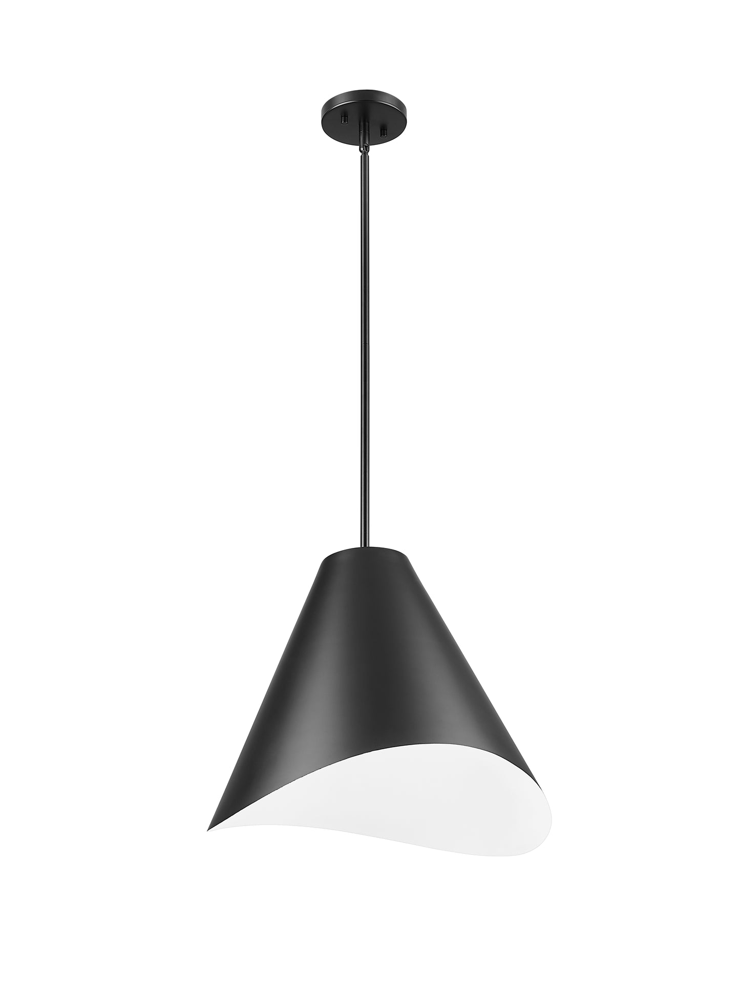 1952P18-MB - Aria 1 Light 18" Pendant - Matte Black