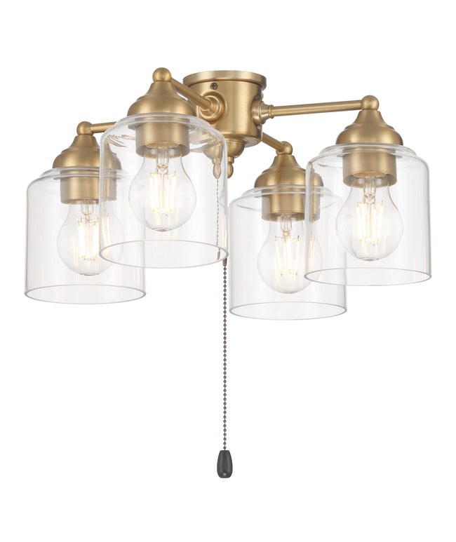 LK2606-4L-LED-SB - 4 Light Light Kit in Satin Brass (Clear Glass)