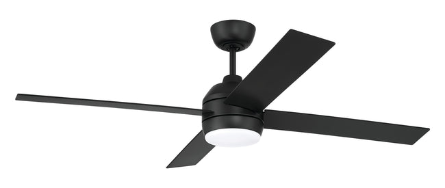 KLS52FB4 - Kelsey 52" 4-blade Indoor Ceiling Fan 52" 4 Blade Ceiling Fan with Light Kit - Flat Black