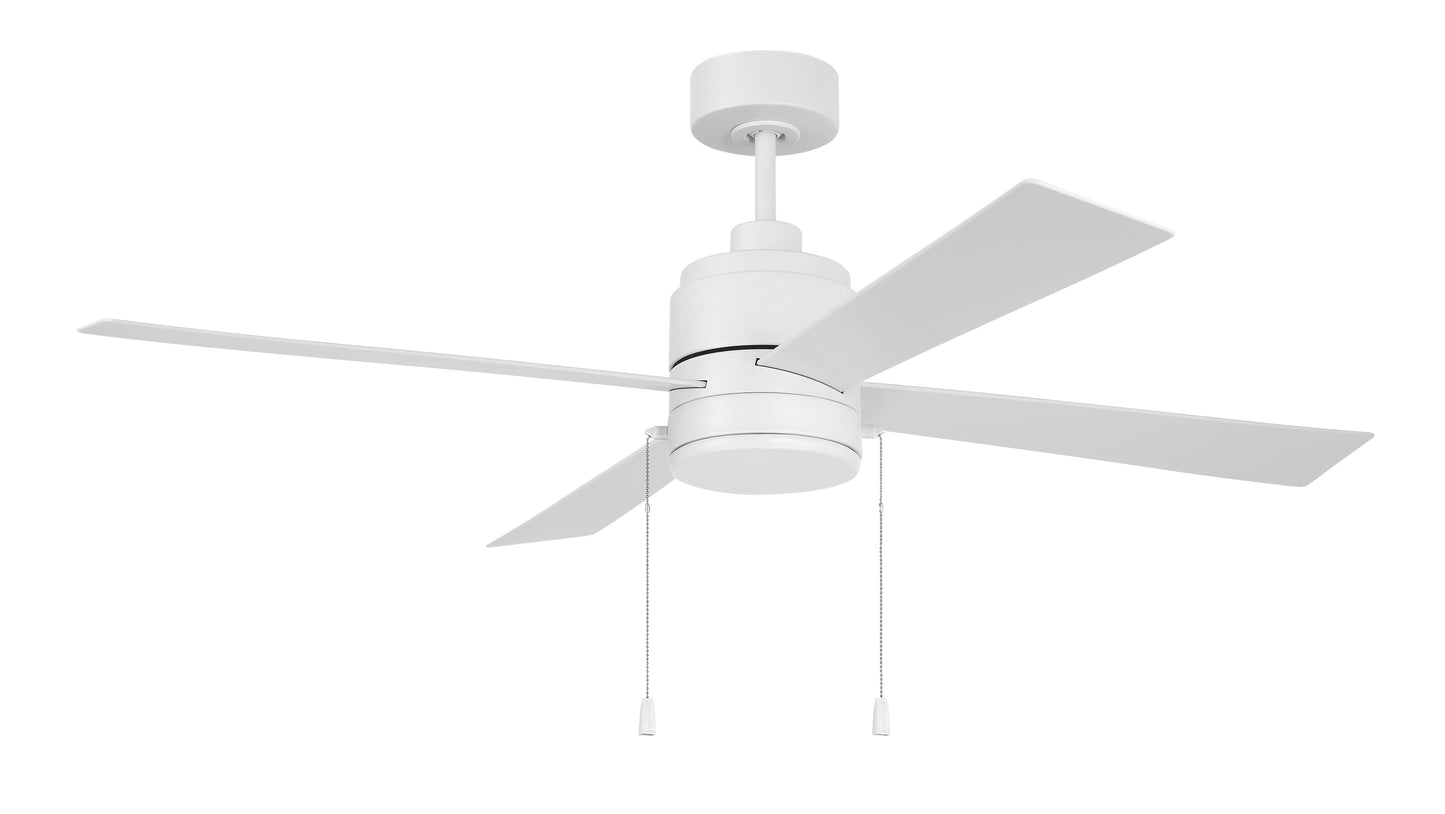 OMCY52W4-PC - Outdoor McCoy 52 4 Blade with Pull Chains 52" 4 Blade Indoor Outdoor Ceiling Fan with Light Kit - White