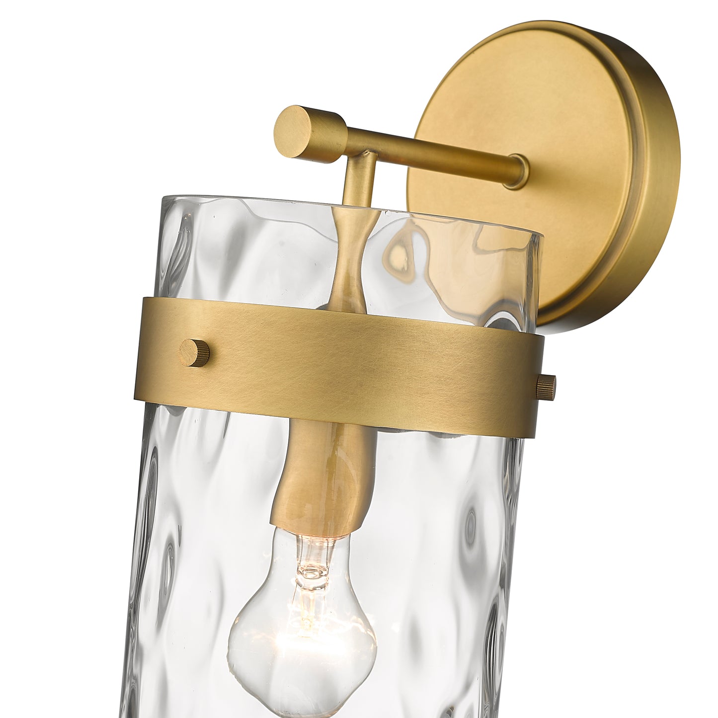 3035-1SL-RB - Fontaine 1 Light Wall 16" Sconce - Rubbed Brass