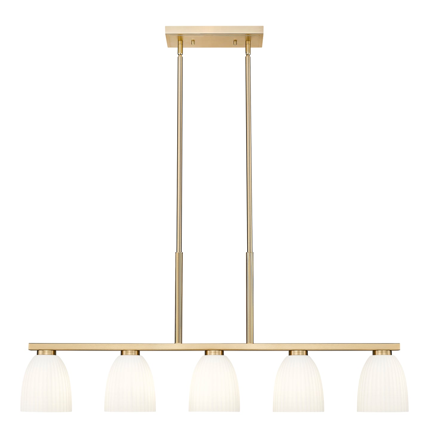 7518-5L-MGLD - Naya 5 Light Linear 44" Chandelier - Modern Gold