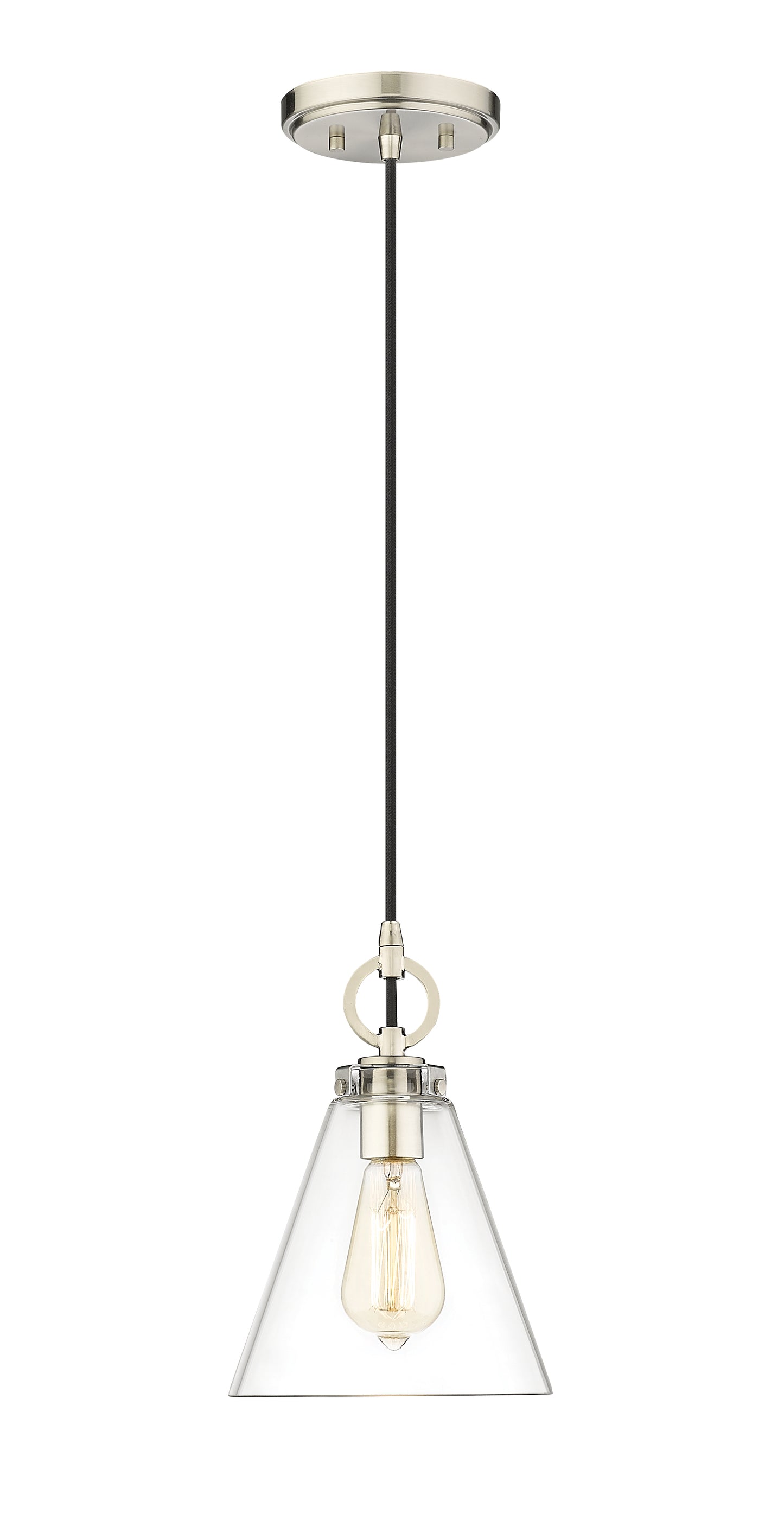 3034P8-BN - Harper 1 Light 8" Pendant - Brushed Nickel