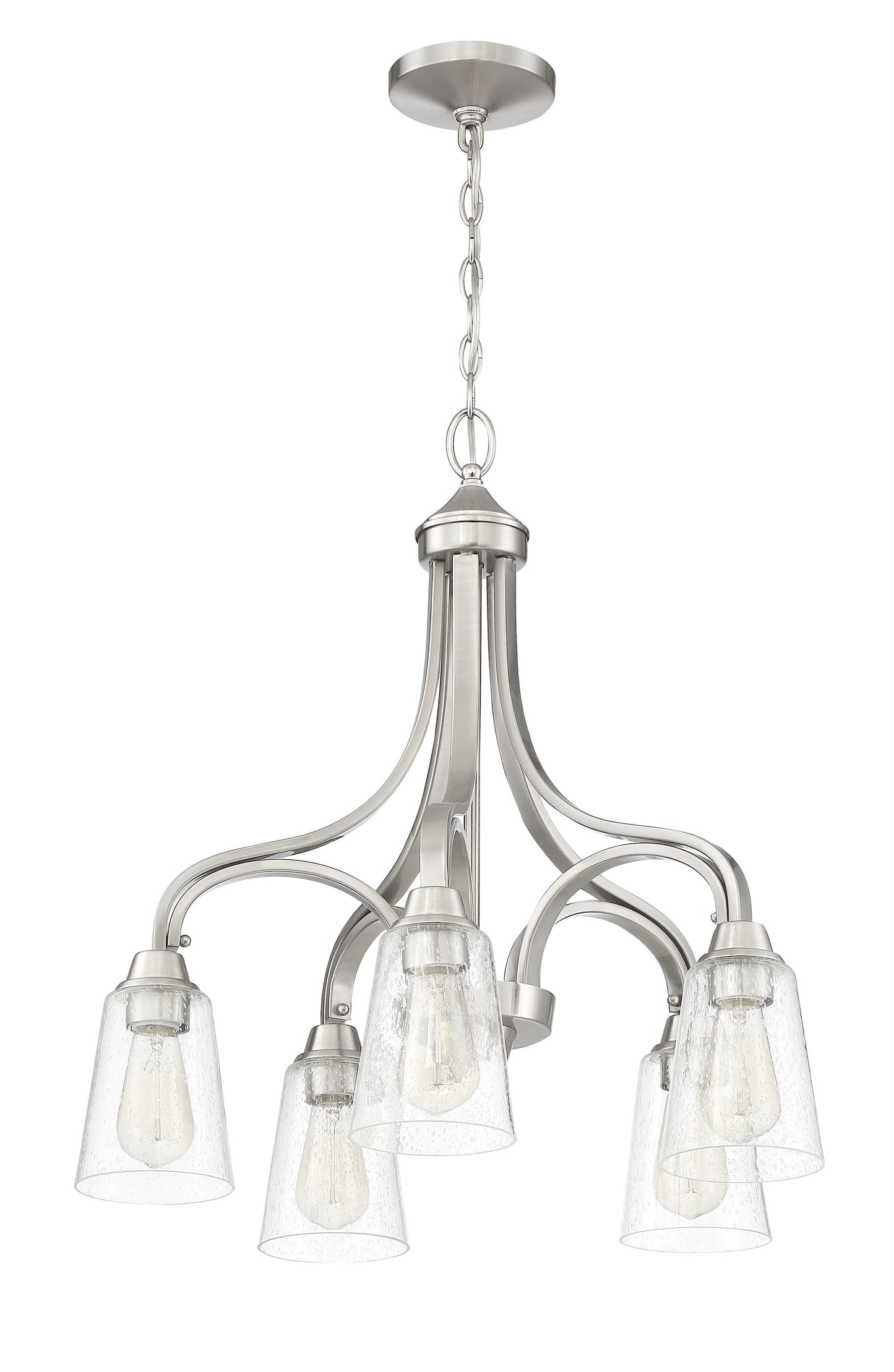 41915-BNK-CS - Grace 5 Light 24" Wide Chandelier - Brushed Nickel