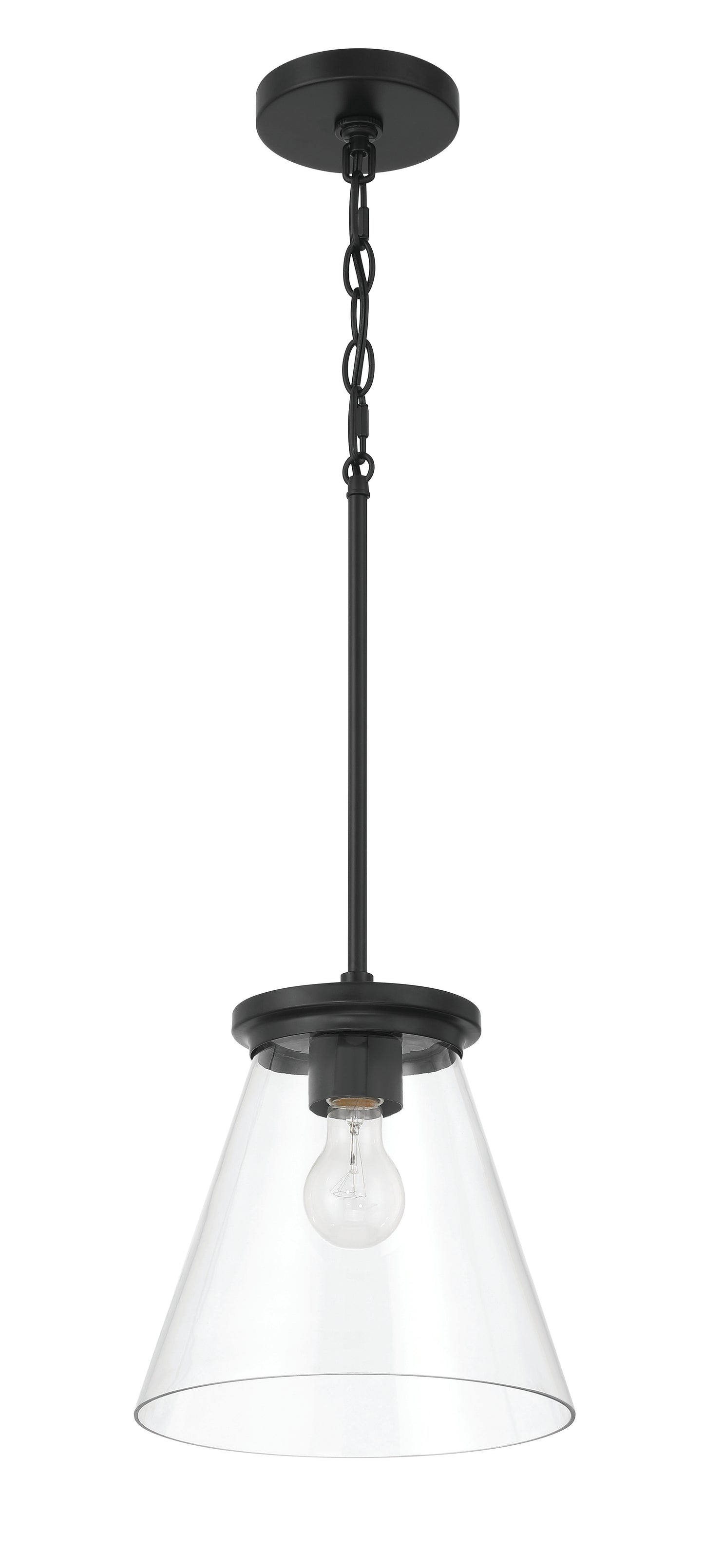 60492-FB - Connell 1 Light 10" Wide Pendant - Flat Black