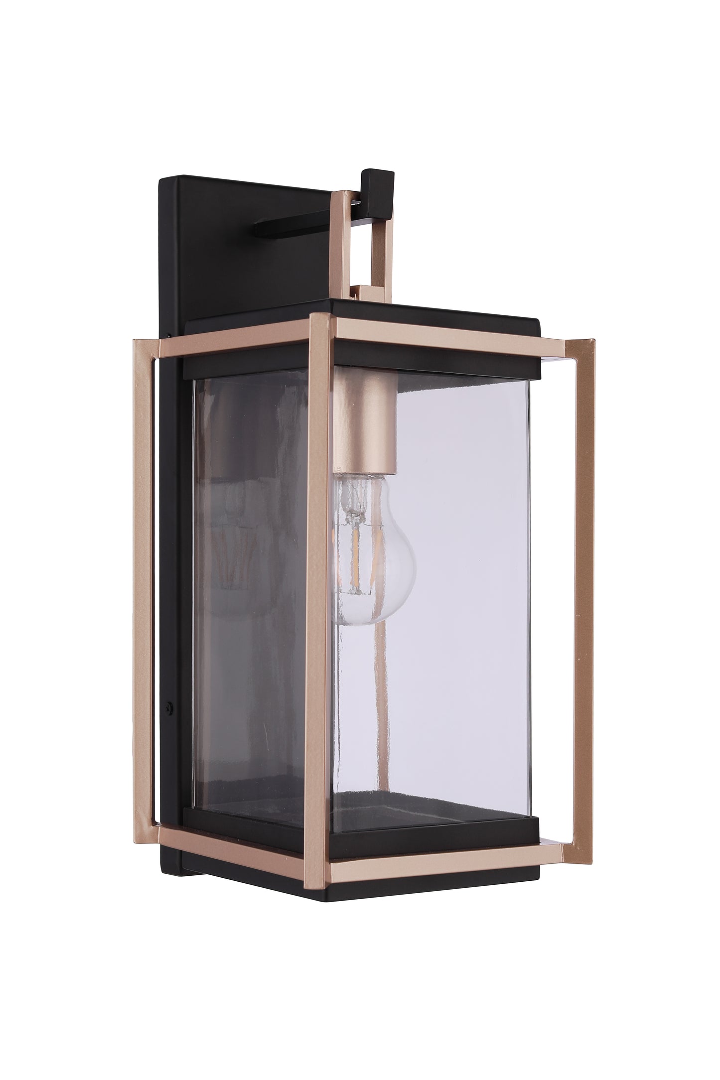 ZA6504-MNSB - Metalwork 1 Light 15" High Outdoor Wall Lantern - Midnight / Satin Brass