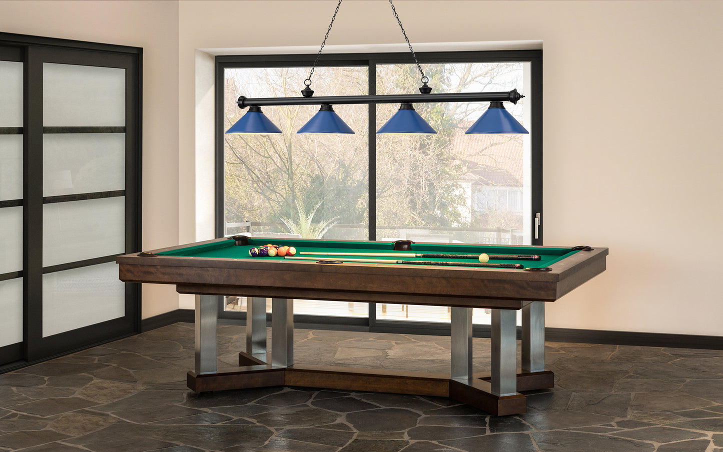 2306-4MB-MNB - Cordon 4 Light 82" Billiard - Matte Black