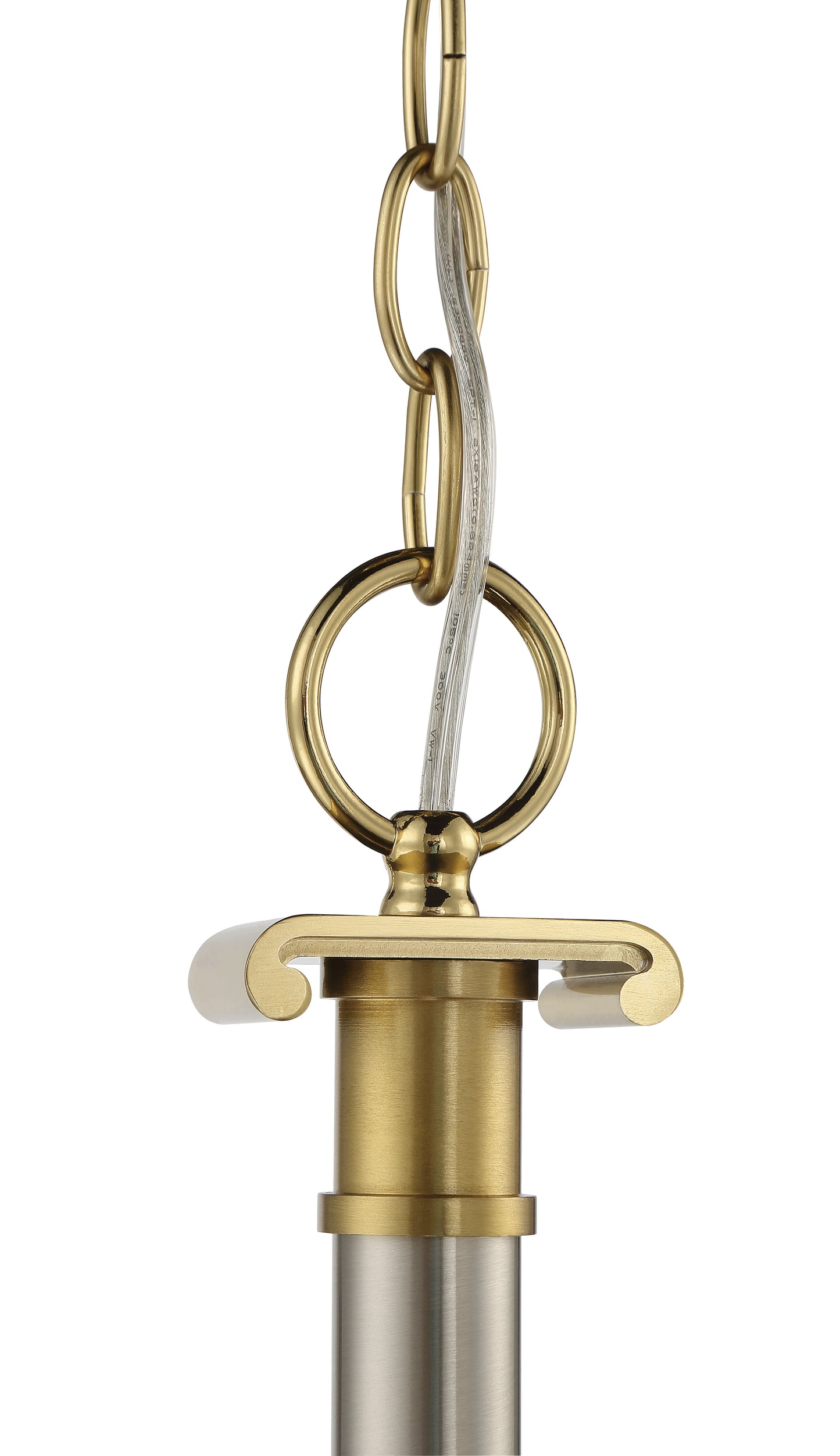 54826-BNKSB - Stanza 6 Light 26" Wide Chandelier - Brushed Polished Nickel / Satin Brass