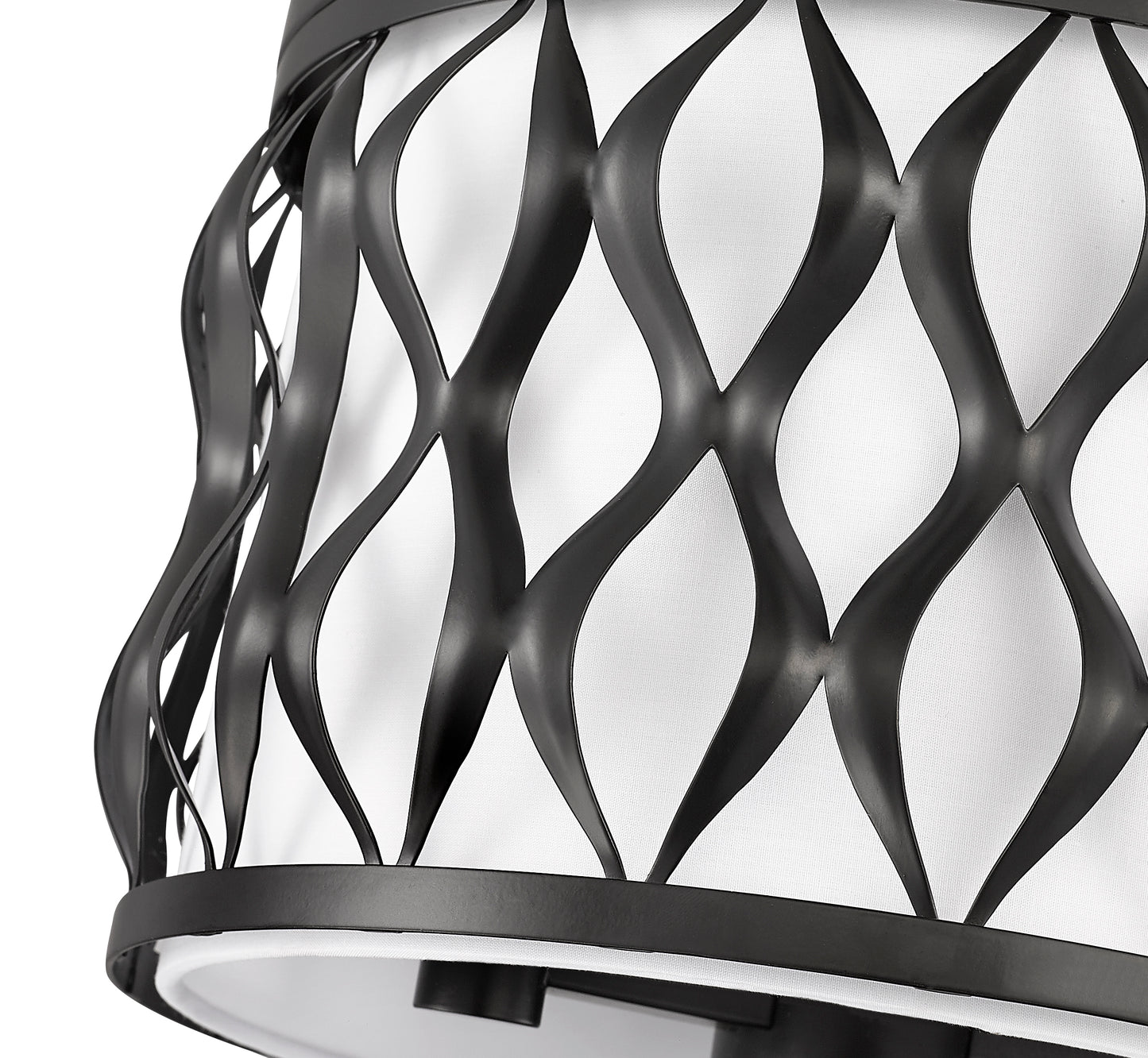 1948F12-MB - Harden 3 Light Flush 12" mount - Matte Black