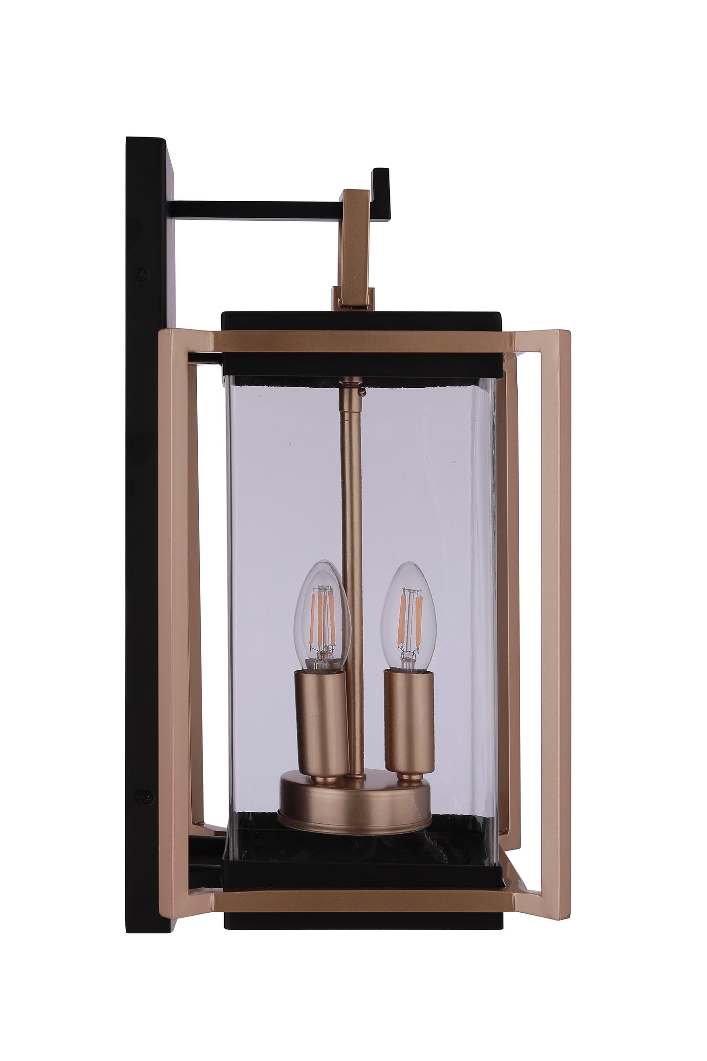 ZA6514-MNSB - Metalwork 3 Light 18" High Outdoor Wall Lantern - Midnight / Satin Brass