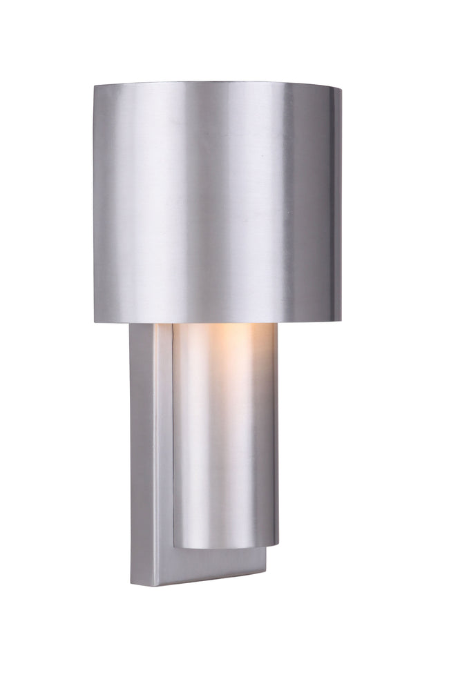 ZA5102-SA-LED - Midtown 1 Light 10.88" High Outdoor Pocket Lantern - Satin Aluminum