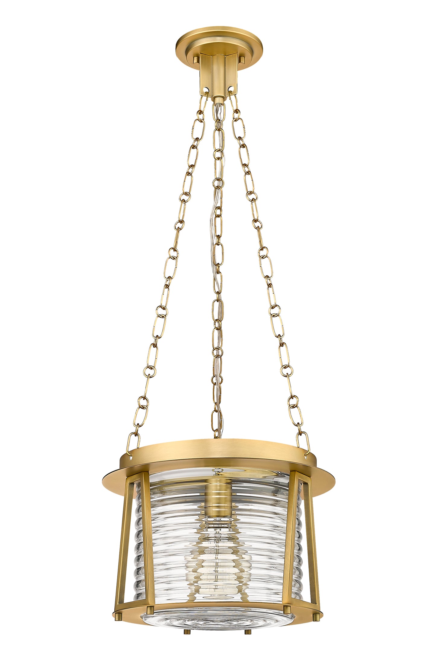 7503P13-RB - Cape Harbor 1 Light 13" Pendant - Rubbed Brass