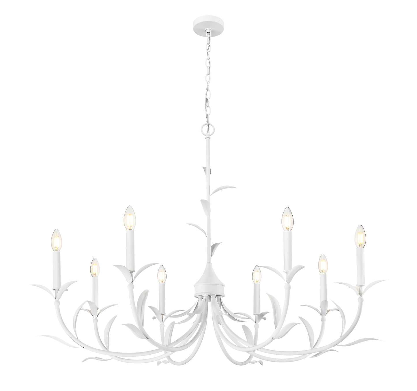 830-42TXWH - Aslin 8 Light 42" Chandelier - Textured White