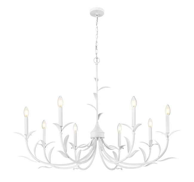 830-42TXWH - Aslin 8 Light 42" Chandelier - Textured White