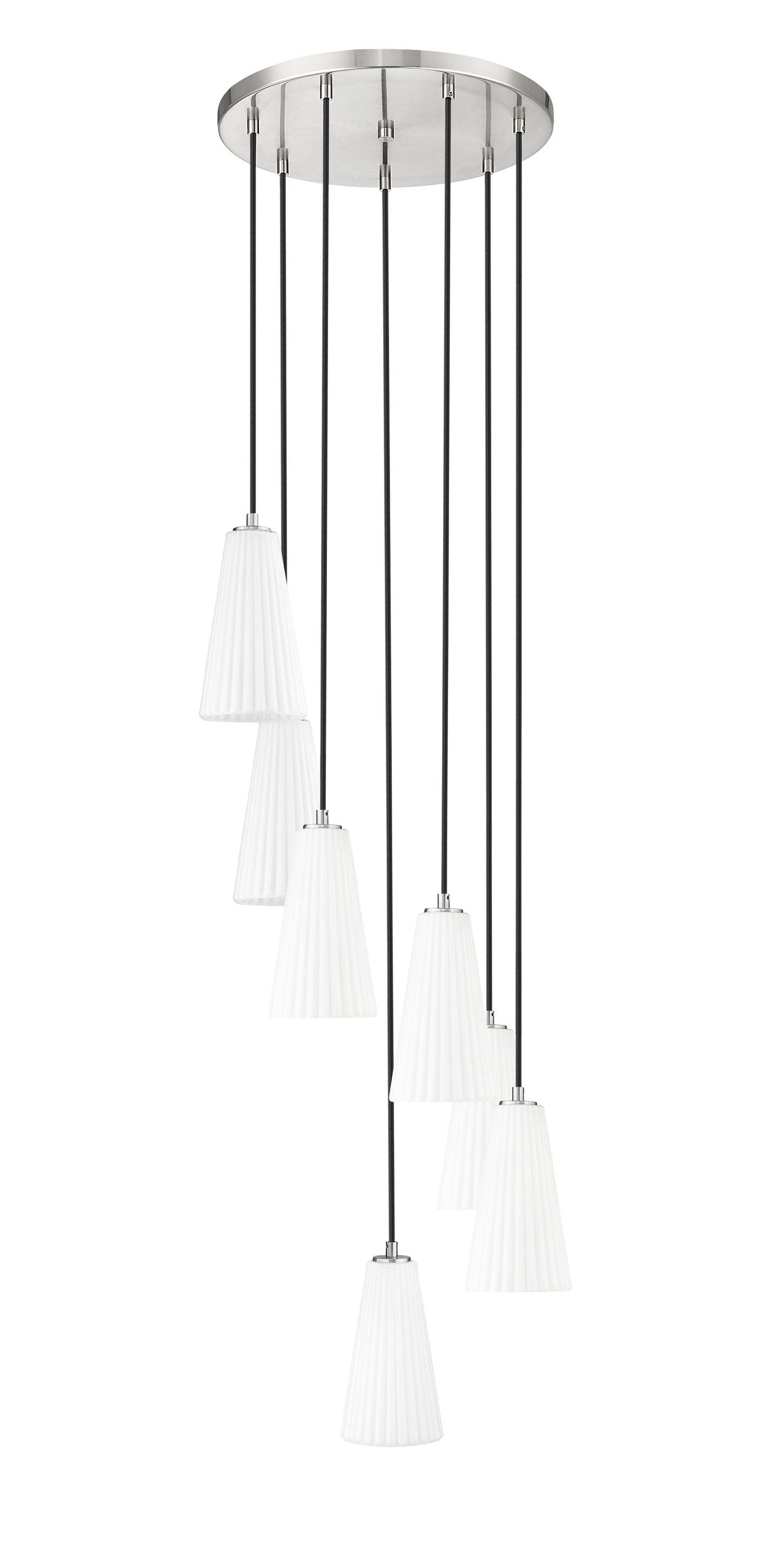 3043P6-7R-BN - Farrell 7 Light 18" Chandelier - Brushed Nickel