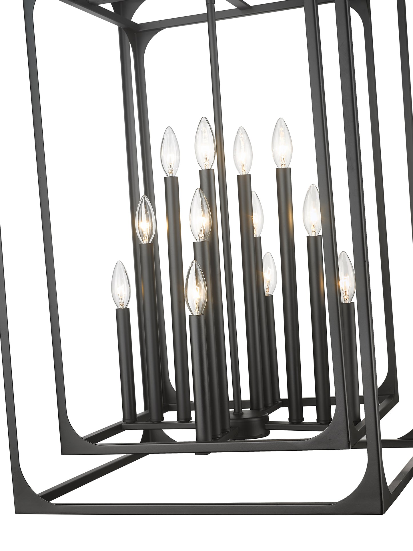 3038-12MB - Easton 12 Light 20" Chandelier - Matte Black