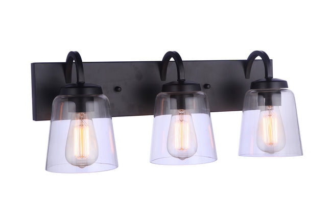 16323FB3 - Elsa 3 Light 22" Wide Vanity Light - Flat Black