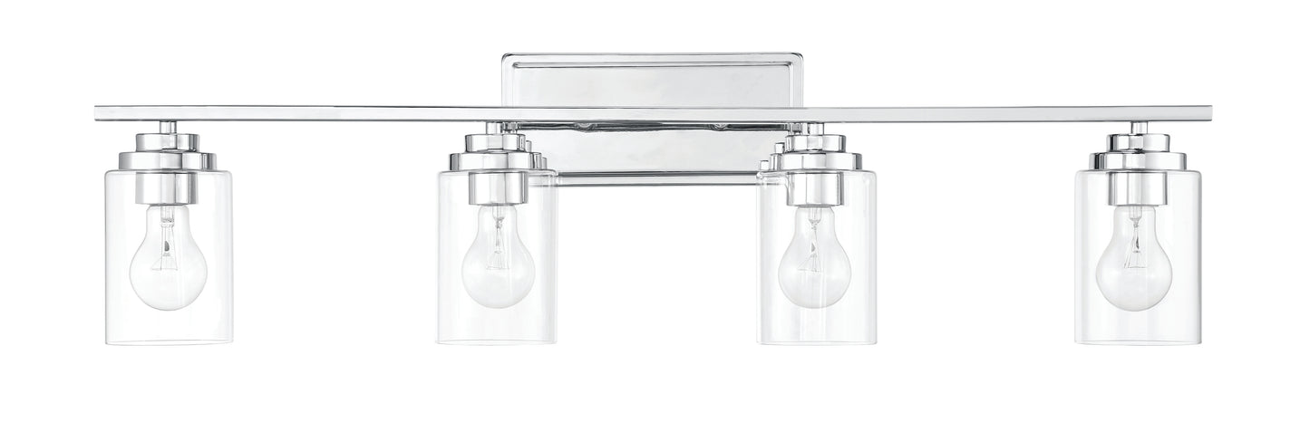 20435CH4 - Clark 4 Light 35" Wide Vanity Light - Chrome
