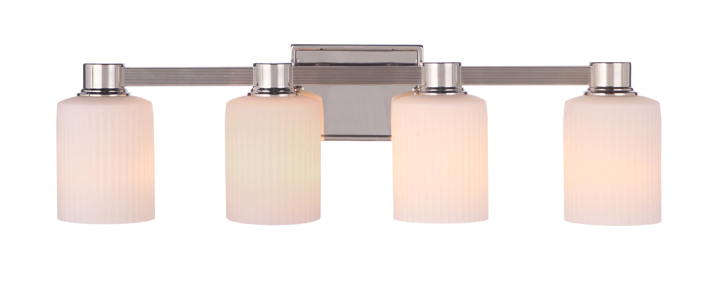 12928PLN4 - Bretton 4 Light 28" Wide Vanity Light - Polished Nickel