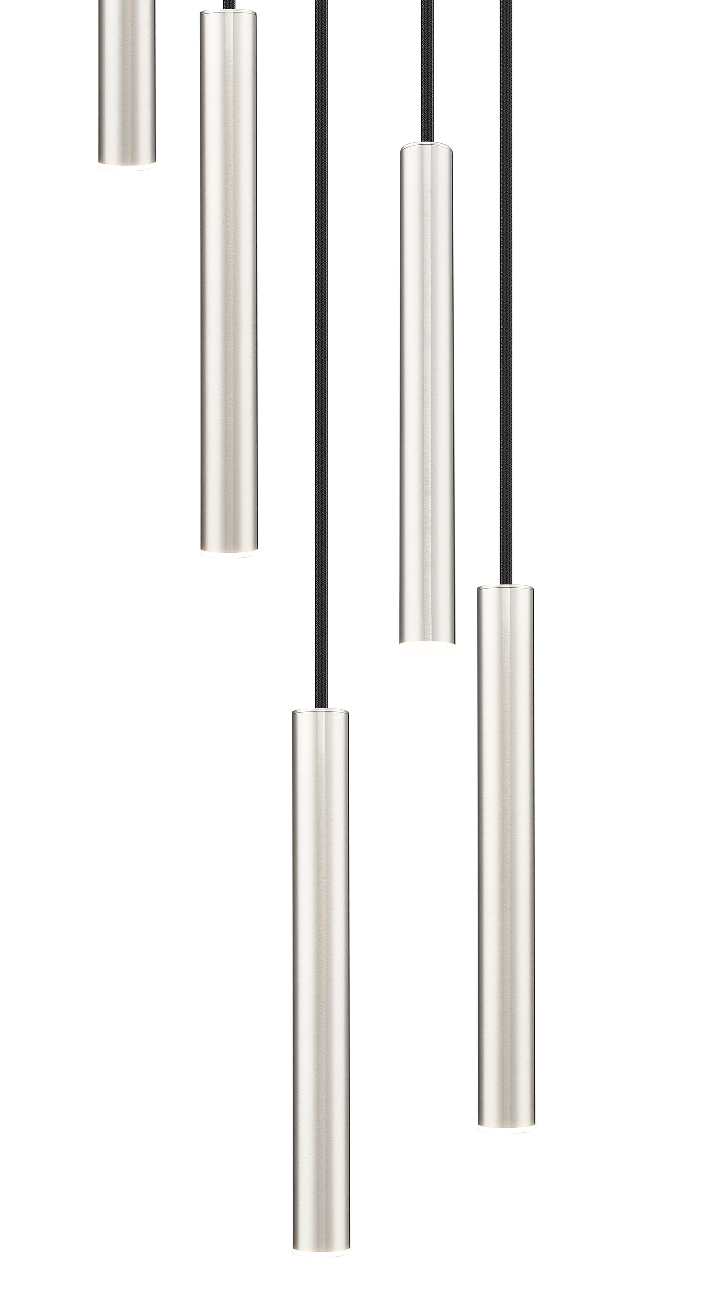 919MP12-5R-BN-LED - Forest 5 Light 12" Chandelier - Brushed Nickel