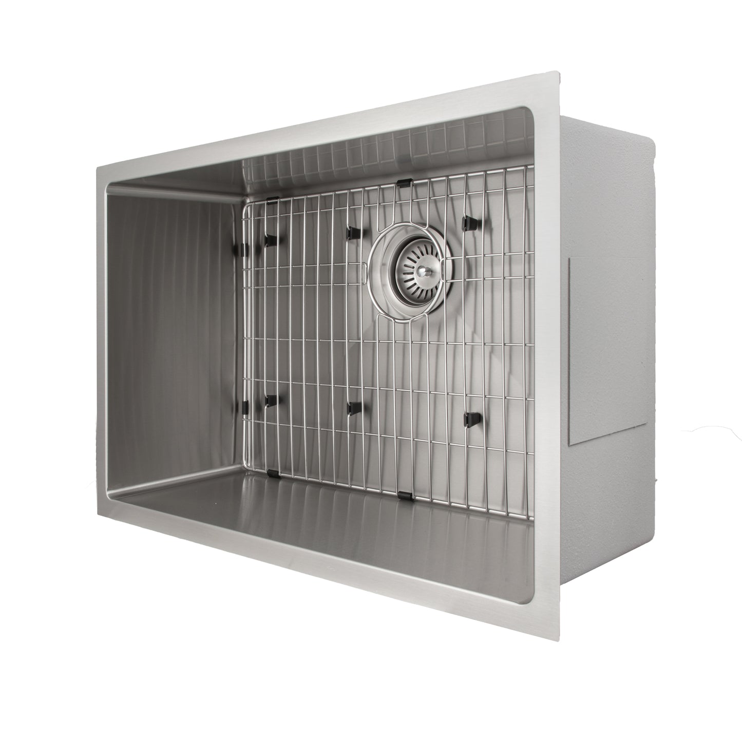 SRS-27 - 27" Meribel Undermount Single Bowl Stainless Steel Kitchen Sink with Bottom Grid