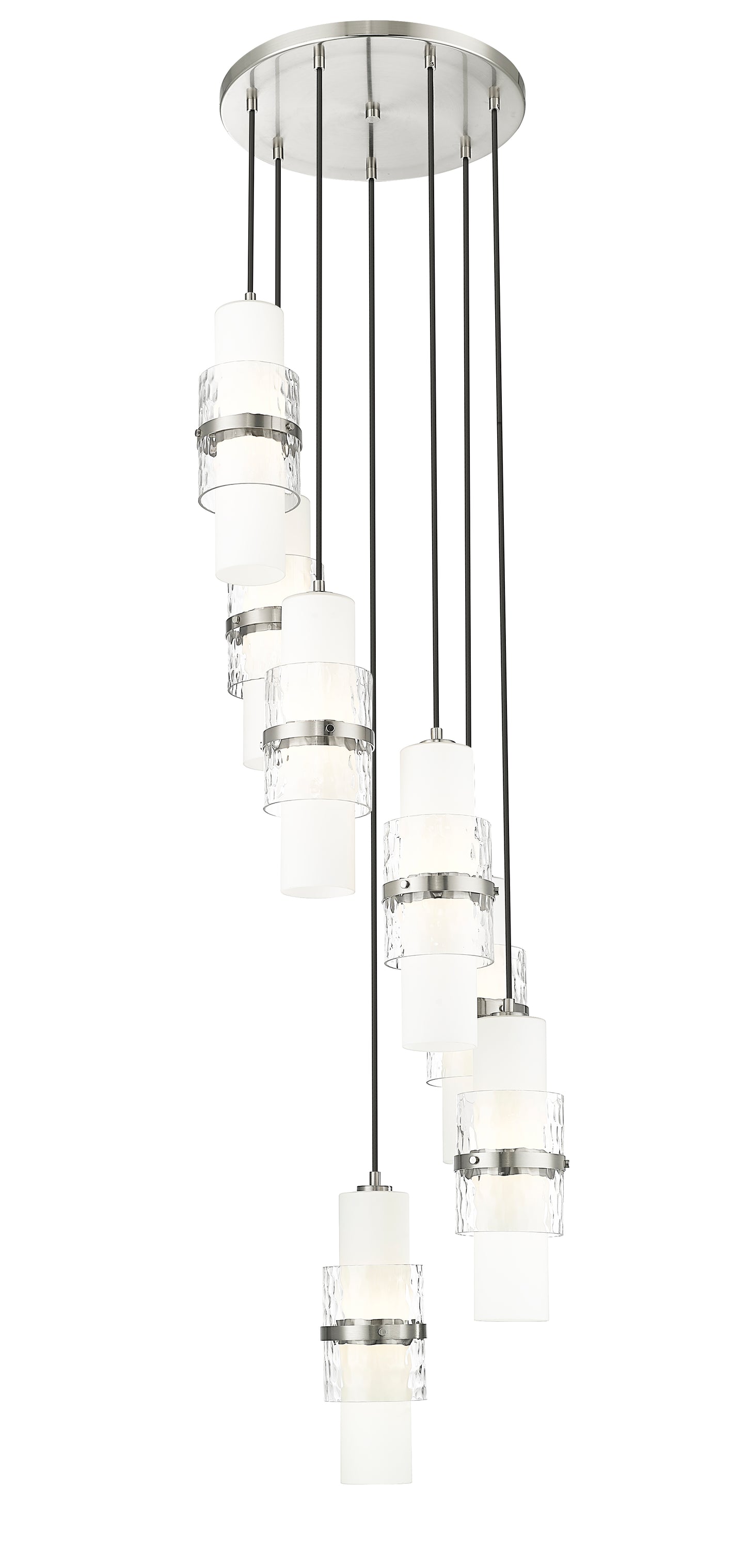 1946P-7R-BN - Cayden 7 Light 18" Chandelier - Brushed Nickel
