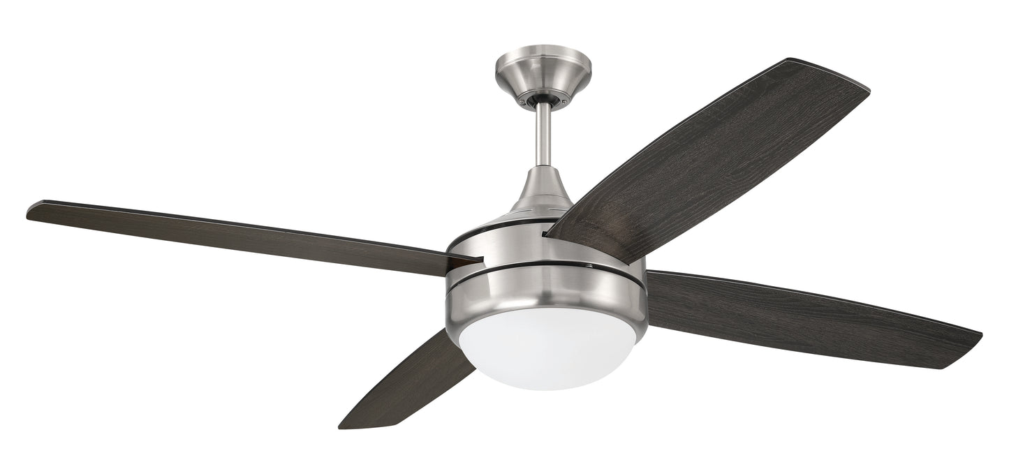 PHZ52BNK4-BNGW - Phaze II 4- Blade 52" 4 Blade Ceiling Fan with Light Kit - Brushed Nickel